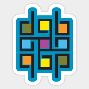 Square decorative color corporate identity design element. Sticker